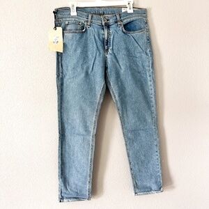 NEW Rag & Bone Women's Jeans Size 30 Raw Hem Blue Jean Orig $159 Tags Attached